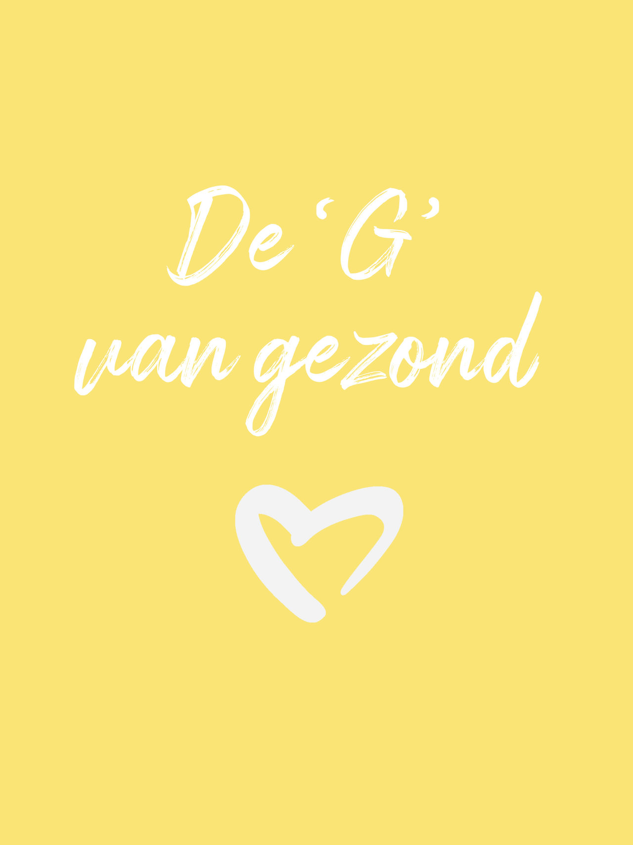 De G Van Gezond