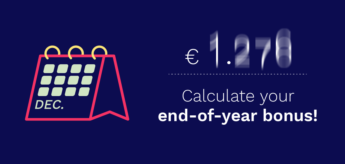  Screen calculation of end-of-year bonus via Bright Plus tool 